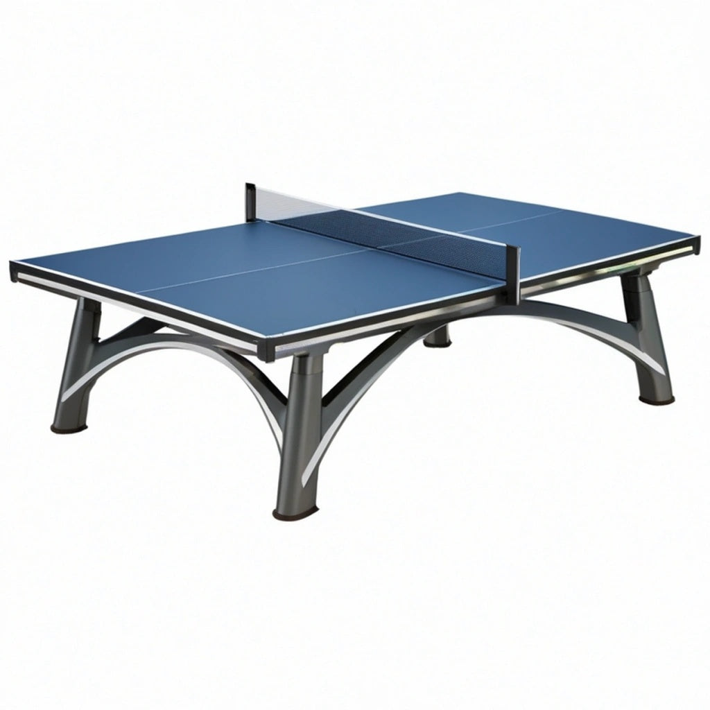 Stół do tenisa stołowego 274 x 152.5 x 76 cm niebieski z metalową ramą do gry rekreacyjnej